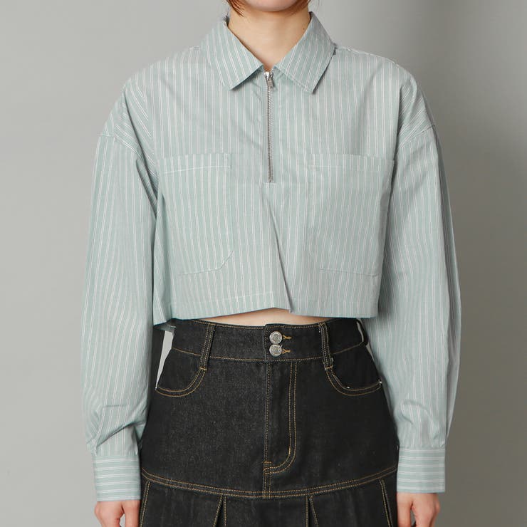 ハーフＺＩＰ短丈シャツ | GORGE  | 詳細画像2 