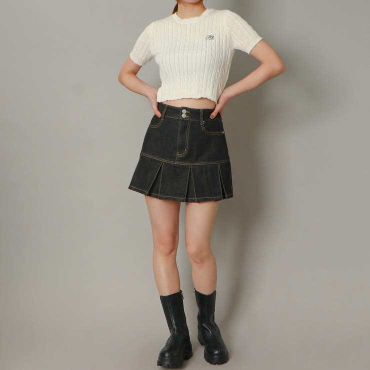 短丈半袖ケーブルプルオーバー | GORGE  | 詳細画像11 