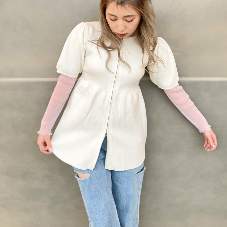 Ｗ ＺＩＰフレアチュニック | GORGE  | 詳細画像8 