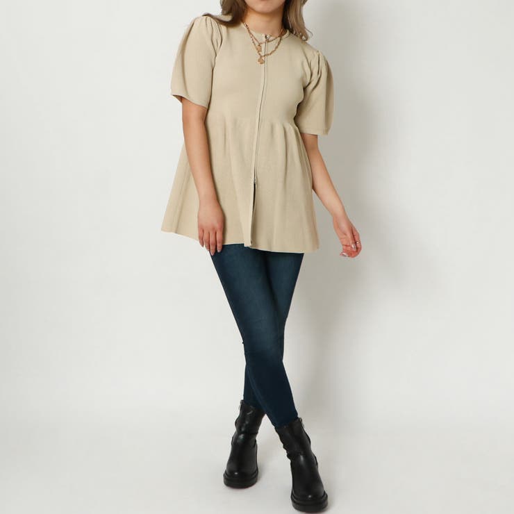 Ｗ ＺＩＰフレアチュニック | GORGE  | 詳細画像11 