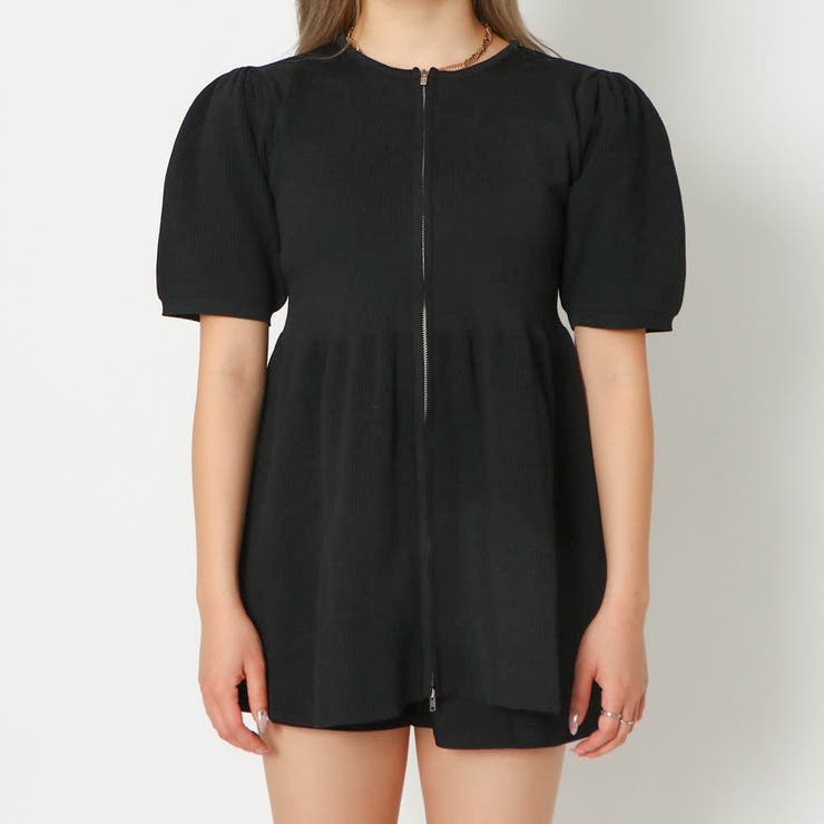 Ｗ ＺＩＰフレアチュニック | GORGE  | 詳細画像2 