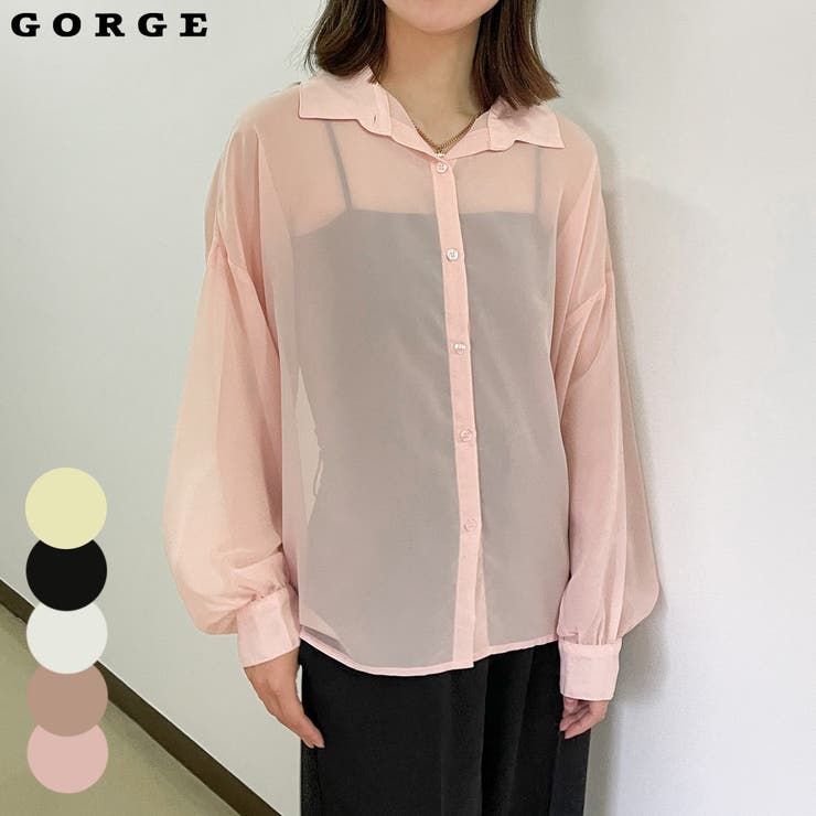 シフォン無地シャツ | GORGE  | 詳細画像1 