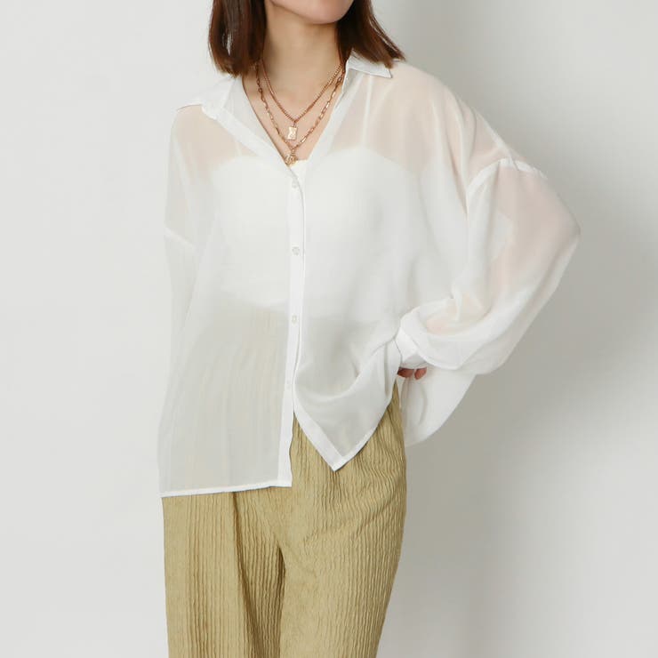 シフォン無地シャツ | GORGE  | 詳細画像2 