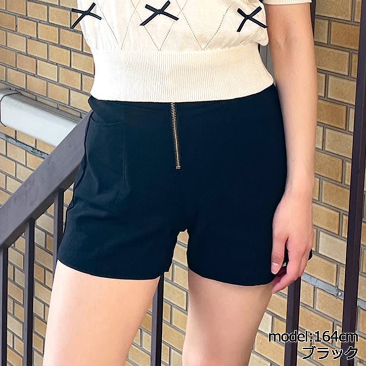 ZIP付きストレッチショートパンツ[品番：GORW0008841]｜GORGE