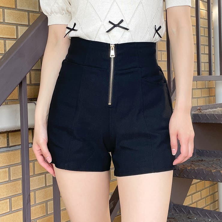 ZIP付きストレッチショートパンツ[品番：GORW0008841]｜GORGE
