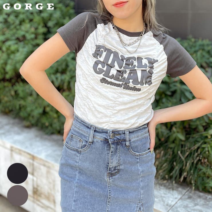 フロントシャーリングロゴＴシャツ | GORGE  | 詳細画像1 