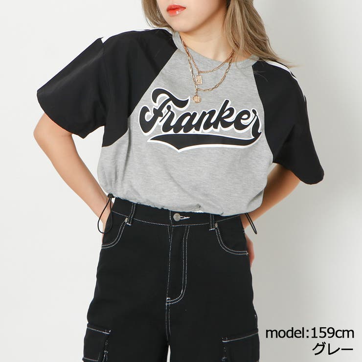 グレー | レディース 発泡プリント ラグランTシャツ | GORGE 