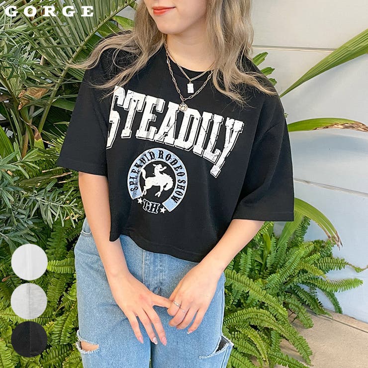 ミニ裏カスレプリントＴシャツ | GORGE  | 詳細画像1 