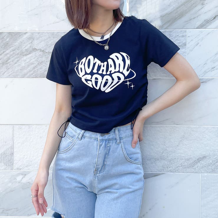SAINT LAURENT ハートプリントTシャツ YVES SAINT LAURENT イヴサンローラン ハートロゴ 半袖Tシャツ