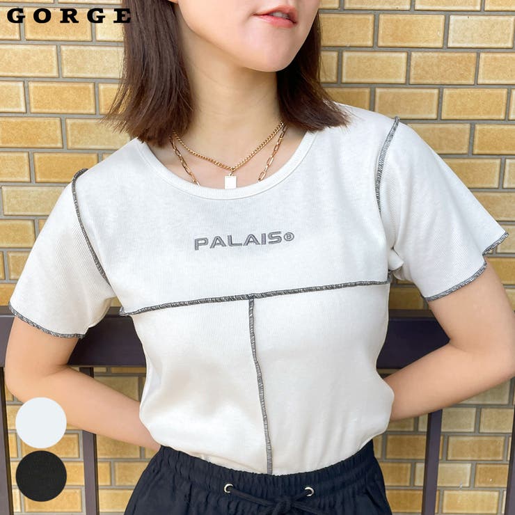 切替刺しゅうＴシャツ | GORGE  | 詳細画像1 