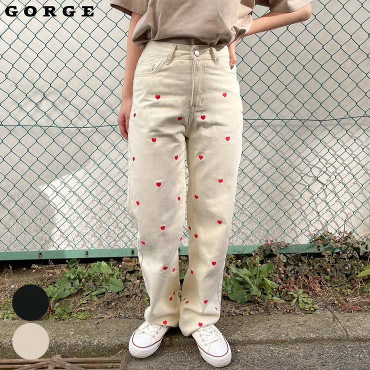 ハート刺しゅうパンツ | GORGE  | 詳細画像1 