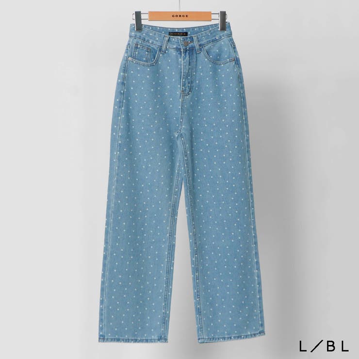 Gold flower denim pants – POPPY