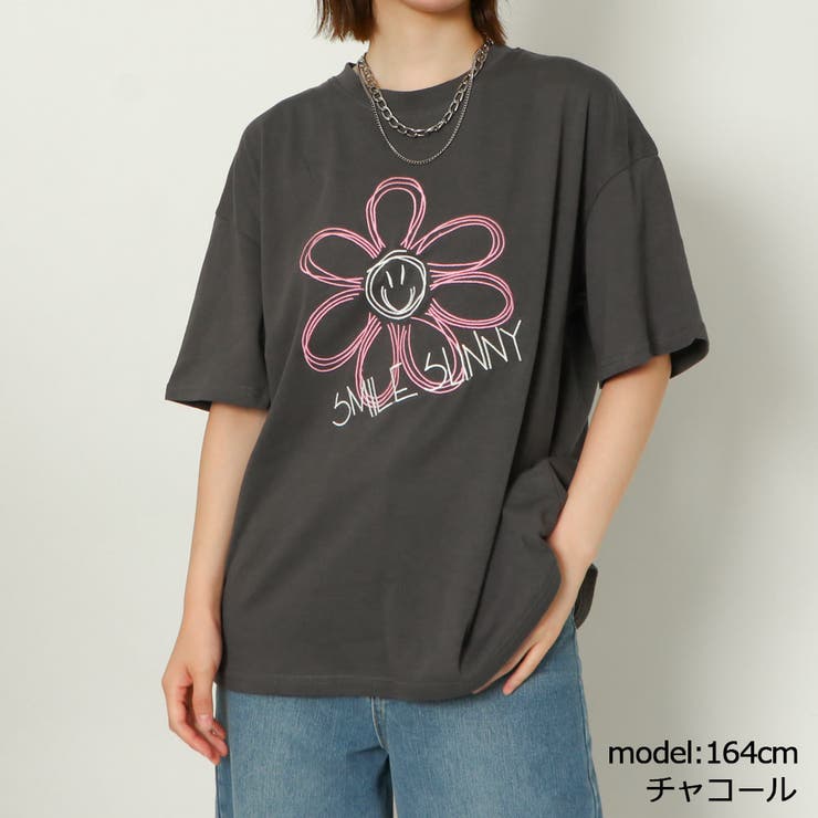 スマイルフラワー刺しゅうＴシャツ | GORGE  | 詳細画像4 