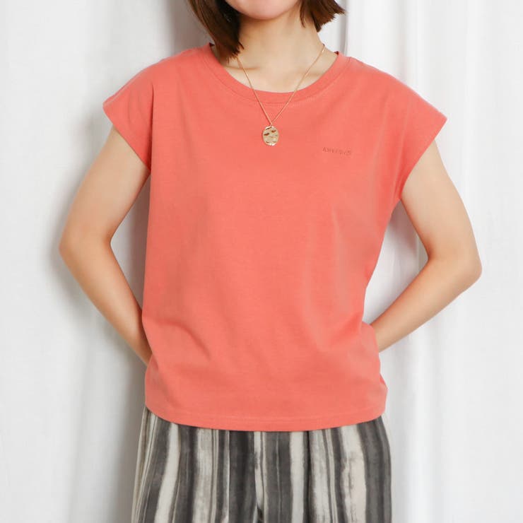 ノースリ刺しゅうコットンＴシャツ | GORGE  | 詳細画像12 