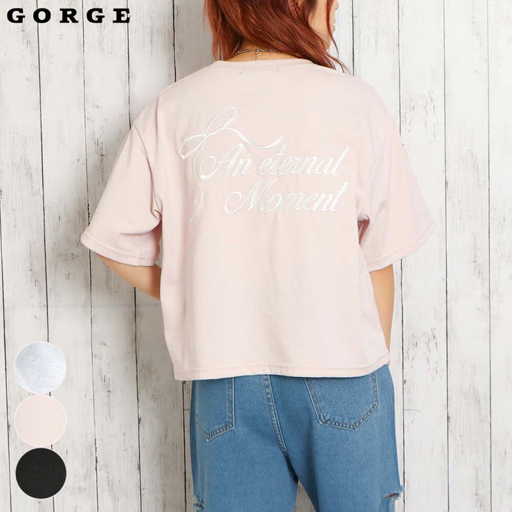 リボン刺しゅうＴシャツ | GORGE  | 詳細画像1 