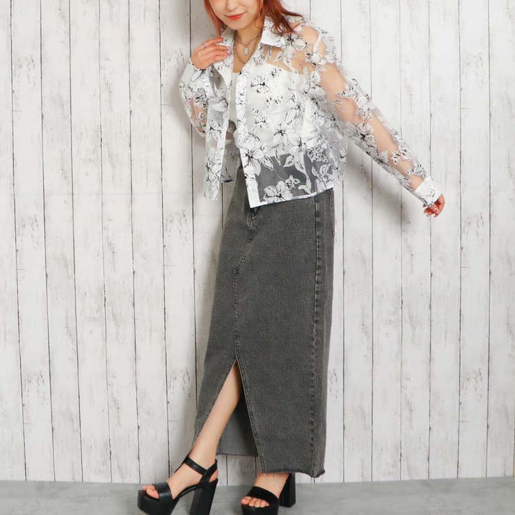 花柄シアーシャツ[品番：GORW0009119]｜GORGE （ゴージ）｜レディース