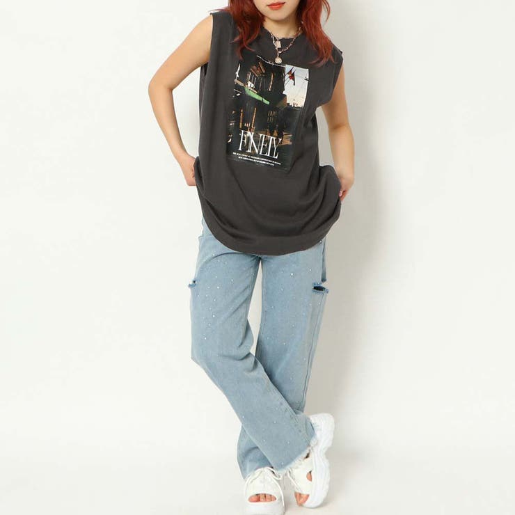 ノースリ転写プリントＴシャツ | GORGE  | 詳細画像9 