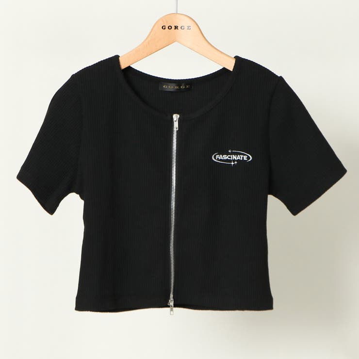 Ｗｚｉｐ刺しゅうクルーカーディガン | GORGE  | 詳細画像3 