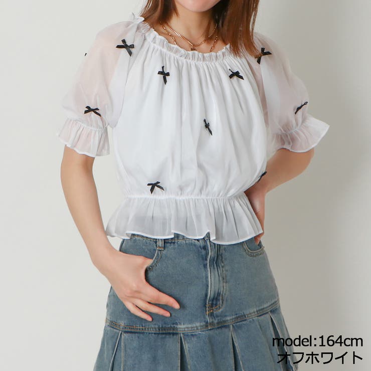 オフホワイト | リボンシャイニースモッグ | GORGE 