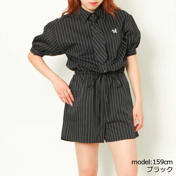 《マニッシュ×スタイルUP》ネクタイ付きコンビネゾン	 | GORGE  | 詳細画像2 