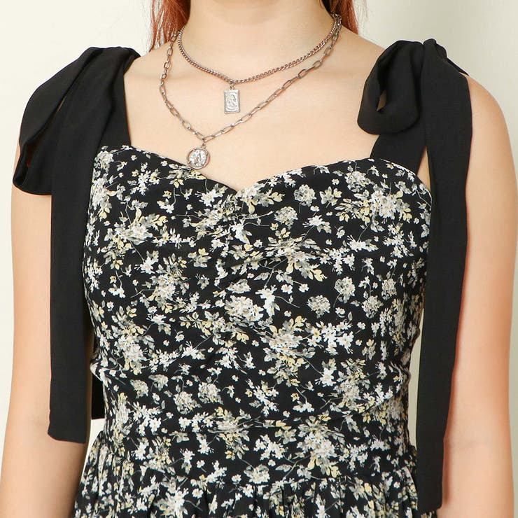 小花柄肩リボンワンピース | GORGE  | 詳細画像8 