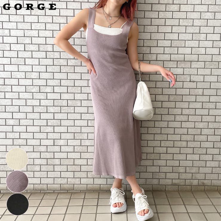 リブスクエアワンピース | GORGE  | 詳細画像1 