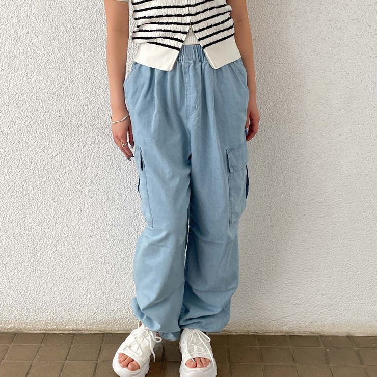 デニムパンツ デニムカーゴパンツ 28-42 ストレッチ 25zm1136 デニムカーゴパンツ[品番：NHGW0003162]｜non-hedge