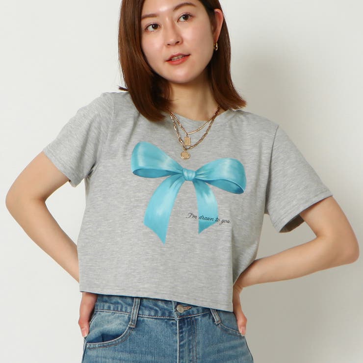clear≪夏新作≫リボンモチーフTシャツ[CL8322] | レディース