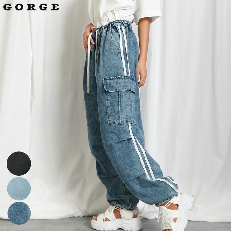 ラインデニムカーゴパンツ[品番：GORW0009212]｜GORGE （ゴージ