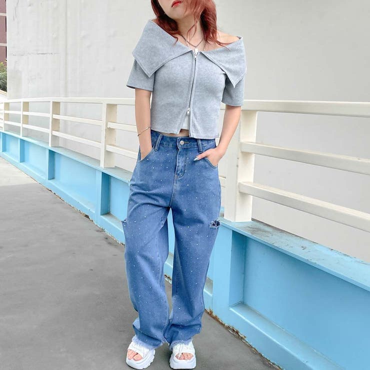 オフショルＷｚｉｐリブＴｏｐｓ | GORGE  | 詳細画像11 