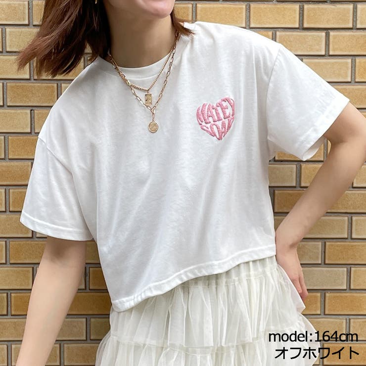 tシャツ Heart Bubble Tシャツ レディース ハート発泡プリントTシャツ[品番：GORW0007840]｜GORGE