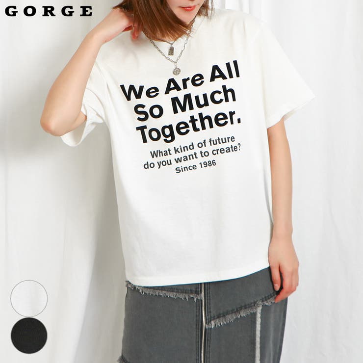 フロッキープリントロゴＴシャツ | GORGE  | 詳細画像1 