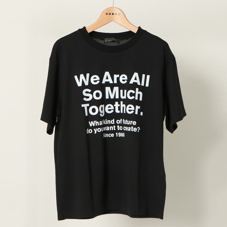 ブラック | フロッキープリントロゴＴシャツ | GORGE 