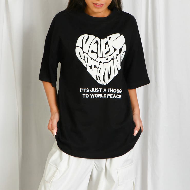 フロントハート発泡刺しゅうTシャツ[品番：GORW0009227]｜GORGE