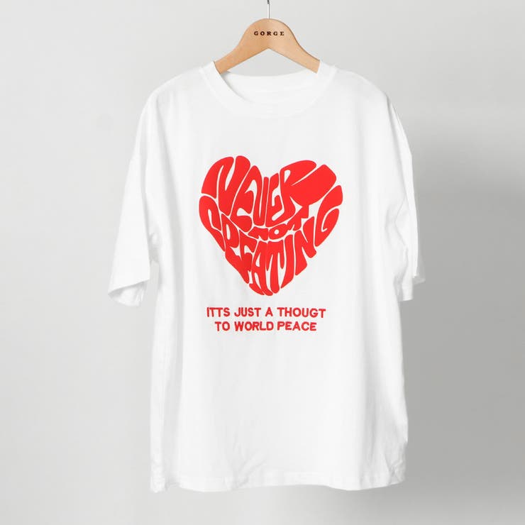 フロントハート発泡刺しゅうTシャツ[品番：GORW0009227]｜GORGE