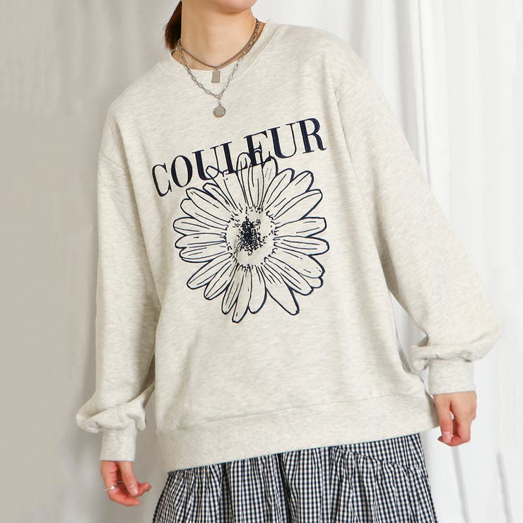 花ロゴ刺しゅう裏毛プルオーバー[品番：GORW0009346]｜GORGE （ゴージ