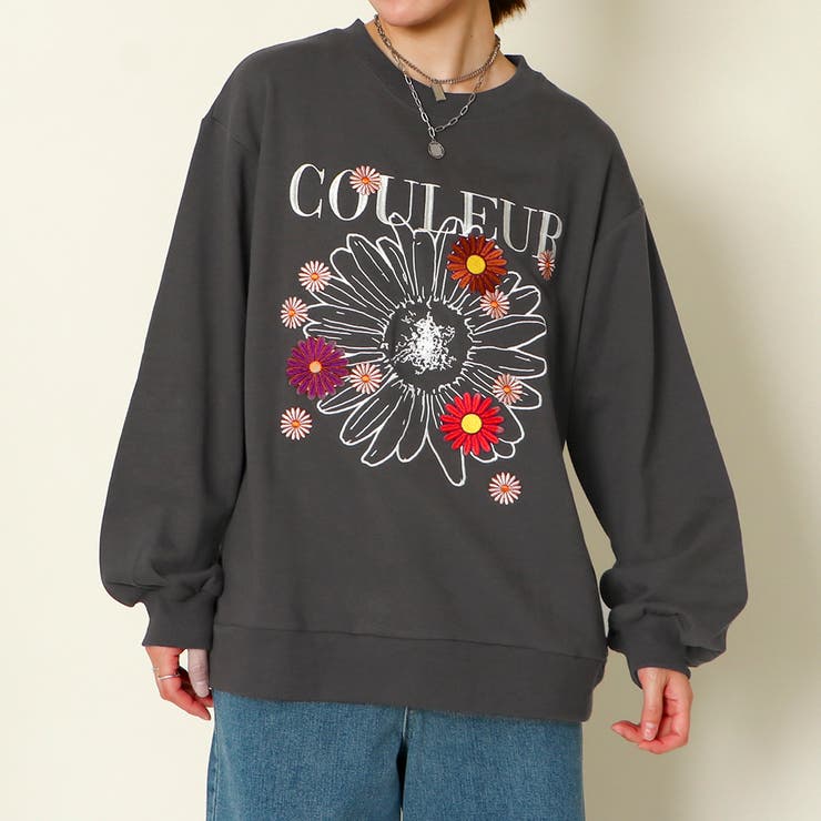 スミクロ | カラフル刺しゅう裏毛プルオーバー | GORGE 