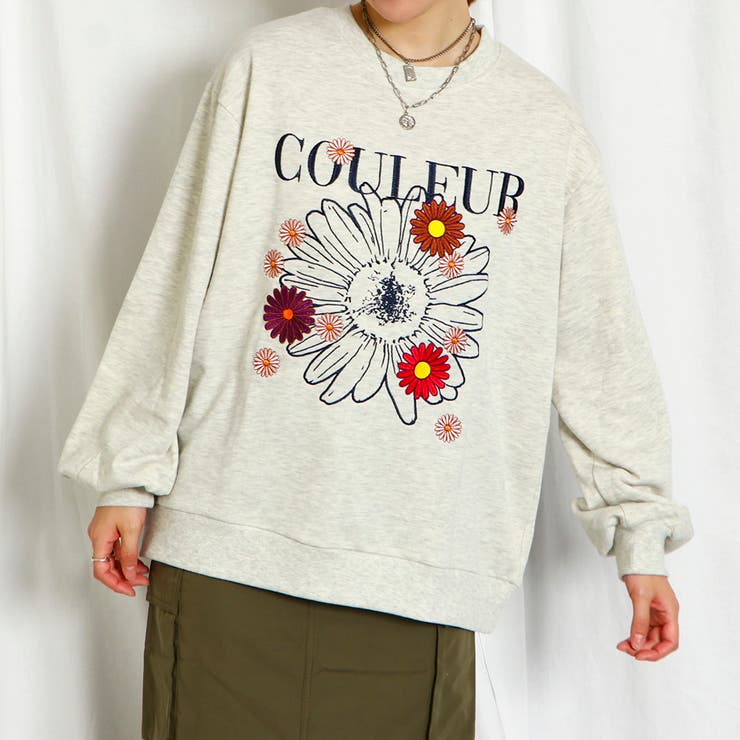 オートミール | カラフル刺しゅう裏毛プルオーバー | GORGE 