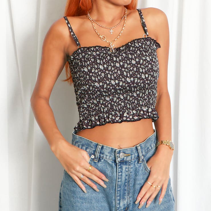 小花柄シャーリングブラトップ | GORGE  | 詳細画像8 