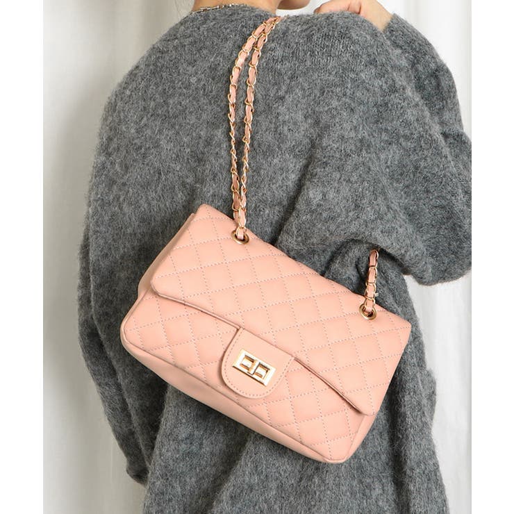 キルティング×チェーン》ルルナ2WAYショルダーBAG レディース 斜め掛け