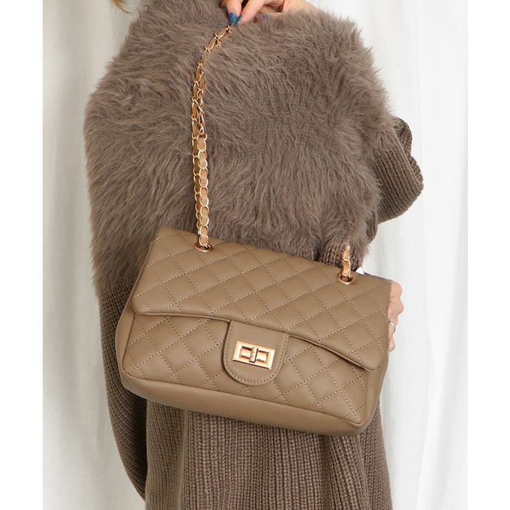 キルティング×チェーン》ルルナ2WAYショルダーBAG レディース 斜め掛け