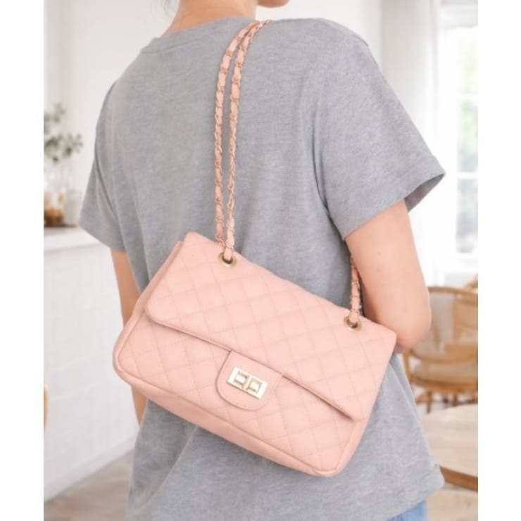 キルティング×チェーン》ルルナ2WAYショルダーBAG レディース 斜め掛け