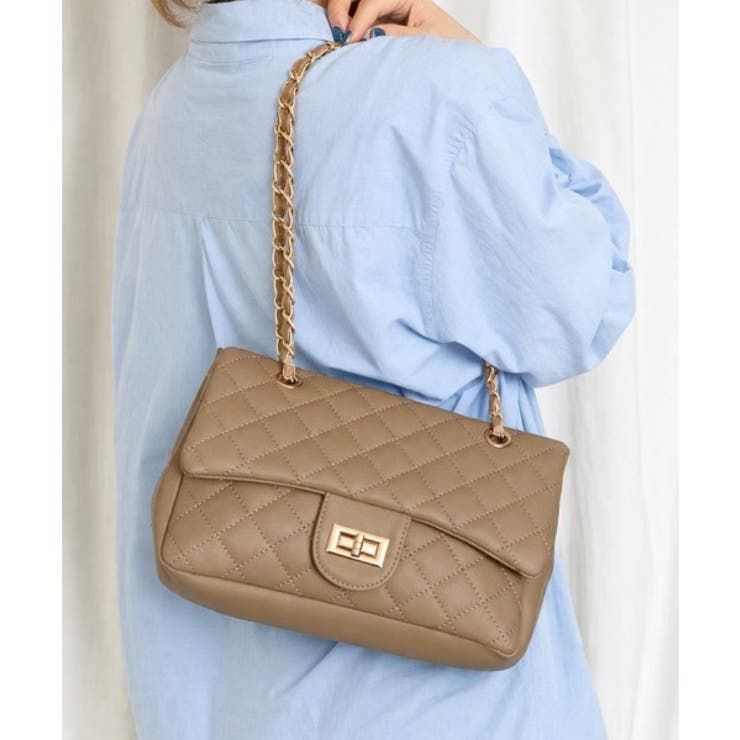 キルティング×チェーン》ルルナ2WAYショルダーBAG レディース 斜め掛け