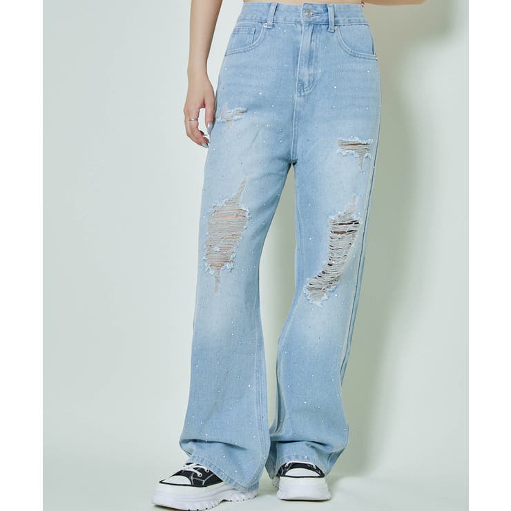 レディース ダメージデニム ワイドパンツ | GORGE  | 詳細画像22 