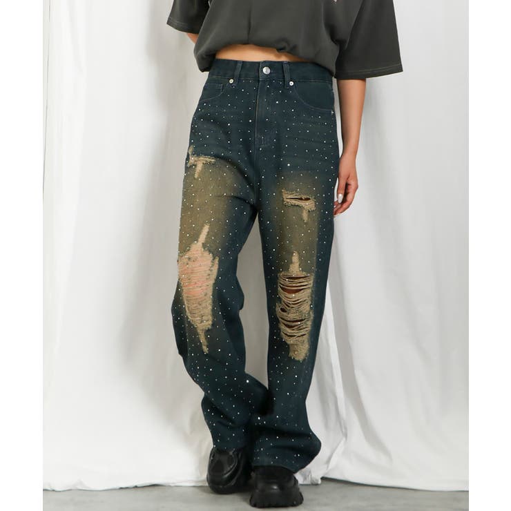 レディース ダメージデニム ワイドパンツ | GORGE  | 詳細画像15 