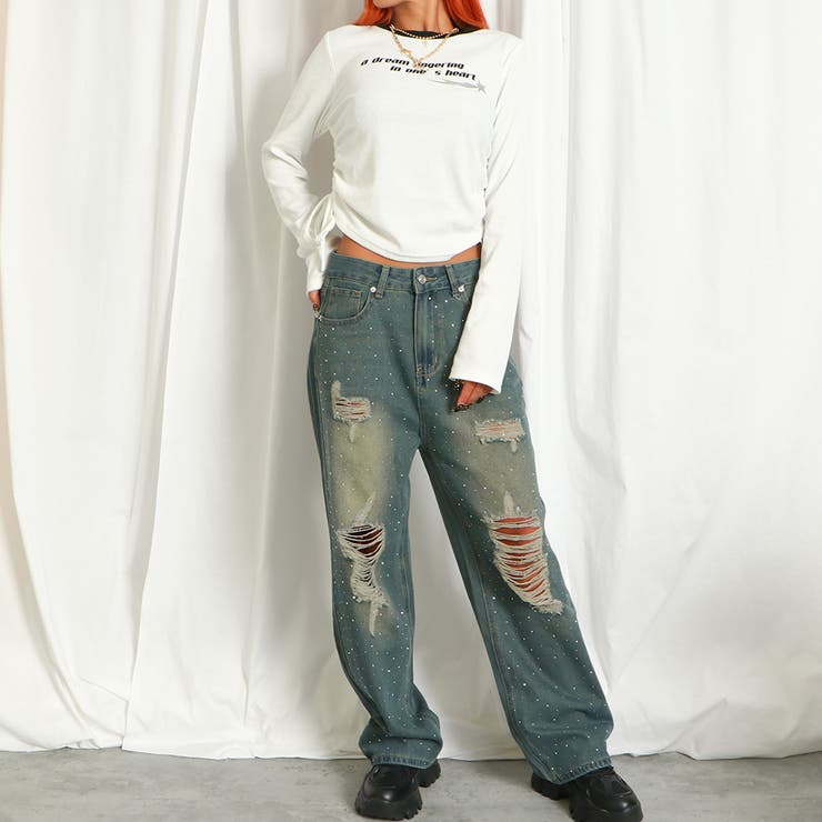 ロゴドロストジェルプリント テレコトップス | GORGE  | 詳細画像7 