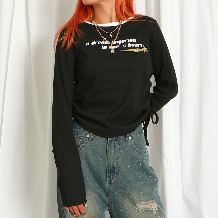 ロゴドロストジェルプリント テレコトップス | GORGE  | 詳細画像8 