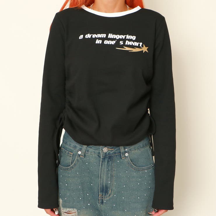 ロゴドロストジェルプリント テレコトップス | GORGE  | 詳細画像2 