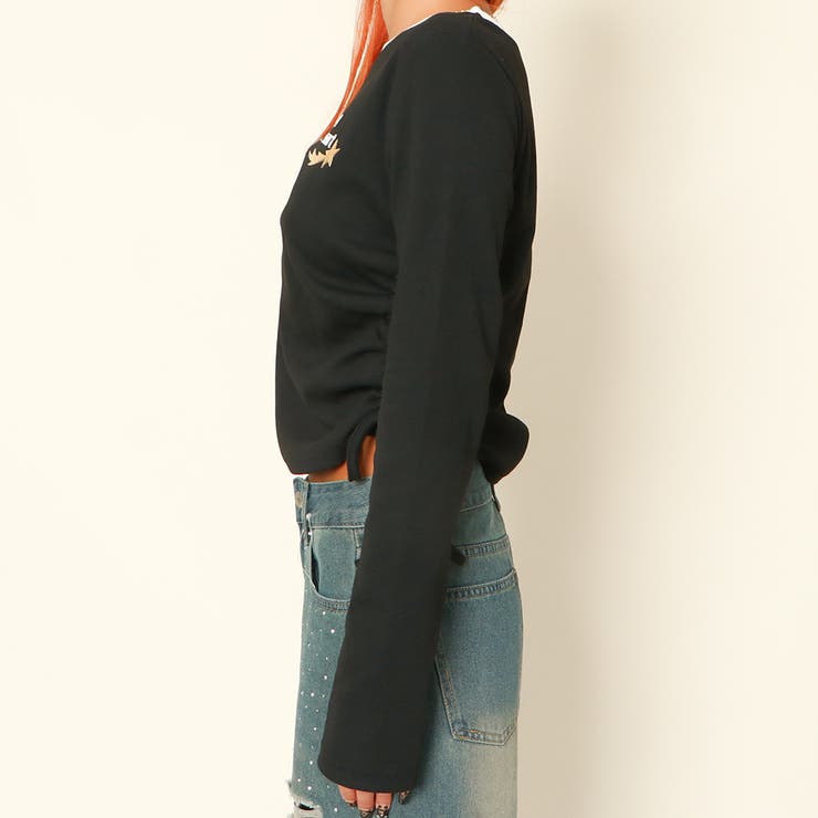 ロゴドロストジェルプリント テレコトップス | GORGE  | 詳細画像3 