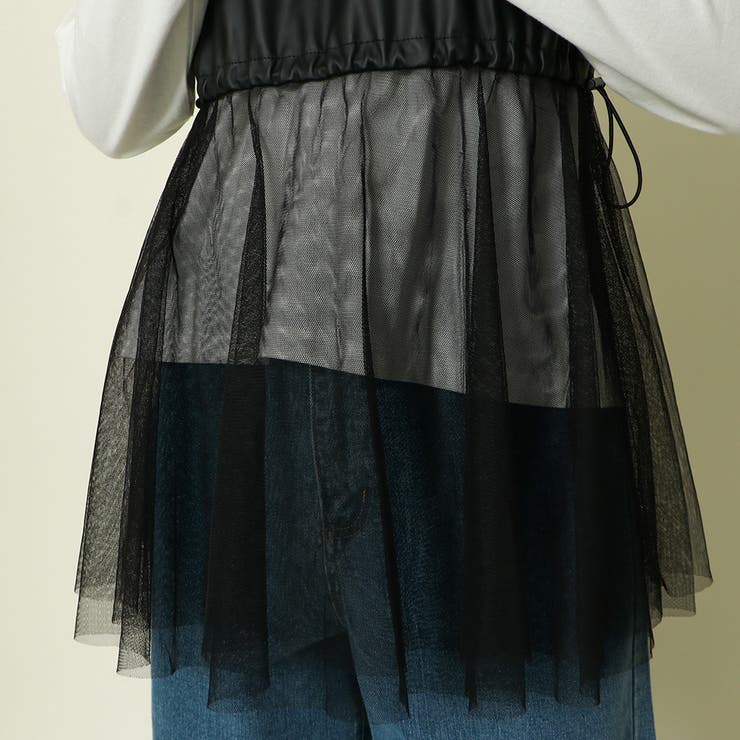 【7 】VIVIANO チュールビスチェ セール】VIVIANO/ヴィヴィアーノ Tulle Ruffle Bustier / VW